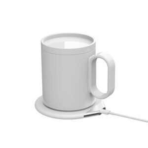 AED. 160.00 [ITHL 1137] CRIVITS - Smart Mug Warmer with Wireless Charger - White